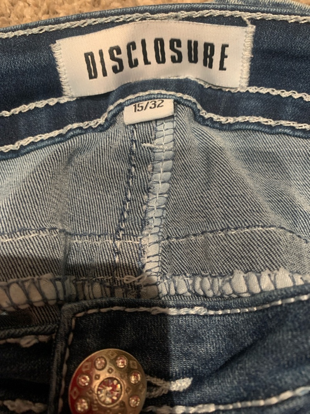 Women’s Light Blue Boot Cut Jeans with Embellished Pocket - Picture 2 of 2